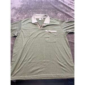 Haband Men's Olive Green Collared Polo Shirt with Pocket Size XL